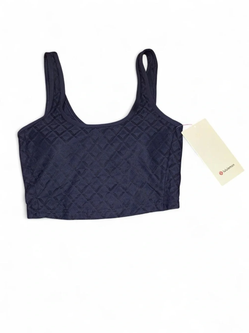 lululemon athletica Navy Textured Scoop Sports Bra